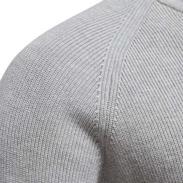 Callum | Men's Quarter Zip Ribbed Knit Jumper