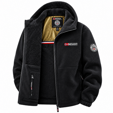 Sam | Men's Outdoor Zip Fleece Lined Hooded Jacket