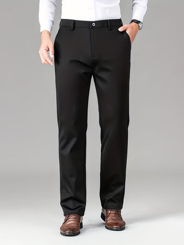 Brook | Men's Stretch Flat Front Smart Suit Trousers