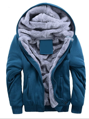 Archie | Men's Fleece Lined Hooded Winter Zip Jacket