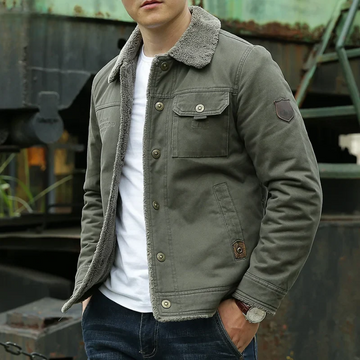 Soniac | Men's Fleece Lined Fleece Collar Jacket