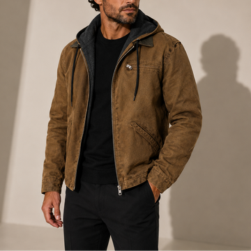 Charles | Men’s Hooded Fleece Lined Winter Zip Up Jacket