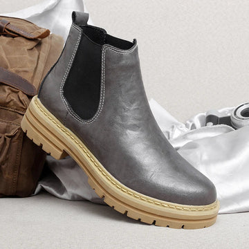 Ethan | Men's Platform Leather Chelsea Boots
