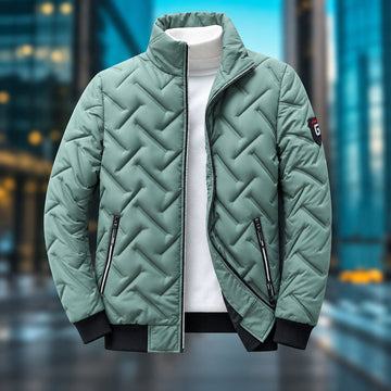 David | Men's Chevron Quilted Padded Bomber Jacket