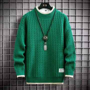 Ferro | Men's Cable Knit Crew Neck Jumper