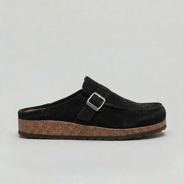 Archie | Unisex Suede Look Clogs Adjustable Buckle Strap Slip On Shoes