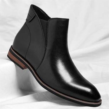 Henry | Men's Leather Elastic Side Panel Chelsea Ankle Boots