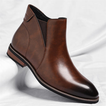 Henry | Men's Leather Elastic Side Panel Chelsea Ankle Boots