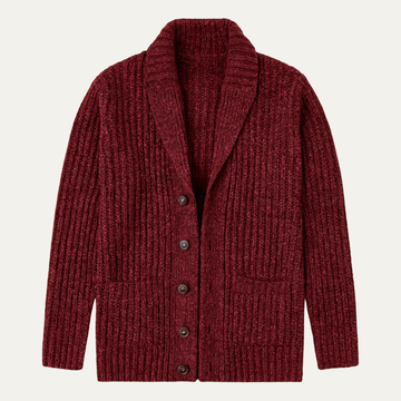 Harry | Men's Ribbed Structured Cable Knit Cardigan