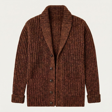 Harry | Men's Ribbed Structured Cable Knit Cardigan