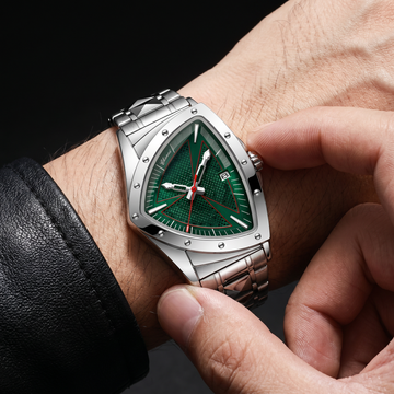 Thalvex | Men's Triangle Dial Stainless Steel Watch
