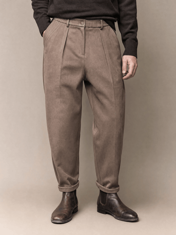 Harrison | Men's Wool Blend Pleated Tapered Trousers