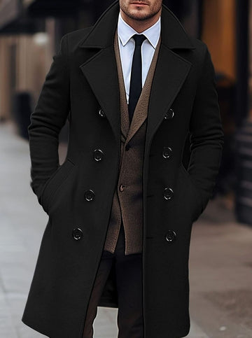 Ethan | Men's Double Breasted Tailored Wool Coat