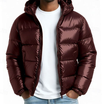Alexander | Men's Coated Quilted Hooded Puffer Jacket