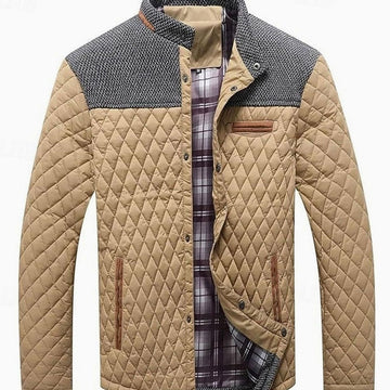 Lucas | Men's Stand Collar Button Front Quilted Winter Jacket