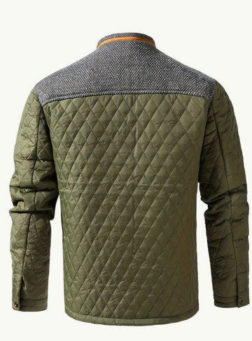 Matthew | Men's Two Tone Snap Front Quilted Jacket