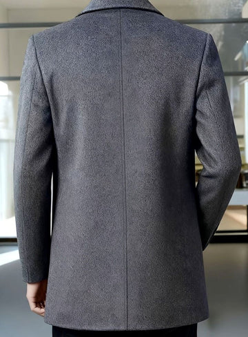 Mason | Men's Single Breasted Wool Blend Coat