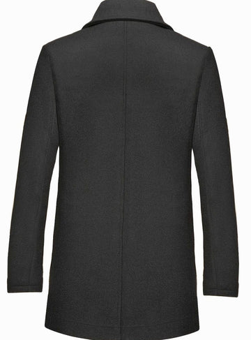 William | Men's Wool Blend Notch Lapel Single Breasted Coat