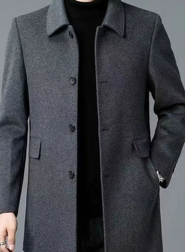 Lucas | Men's Single Breasted Wool Tailored Coat