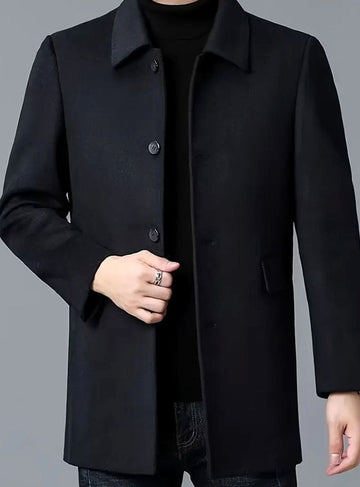 Lucas | Men's Single Breasted Wool Tailored Coat