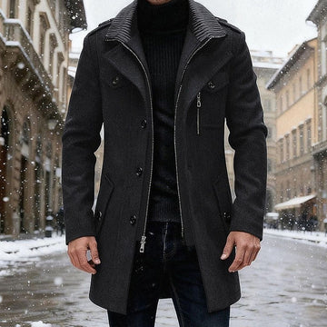 Aiden | Men's Double Breasted Tailored Wool Winter Coat