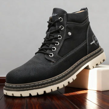 Callum | Men's Leather Anti Slip Cushioned Lace Up Boots