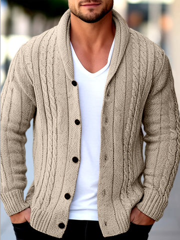 Marcus | Men's Soft Knit Drape Front Longline Cardigan