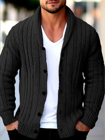 Marcus | Men's Soft Knit Drape Front Longline Cardigan