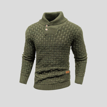 Steve | Men's Collar Button Knitted Jumper