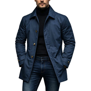 Hary | Men's Mid Length Single Breasted Mac Coat