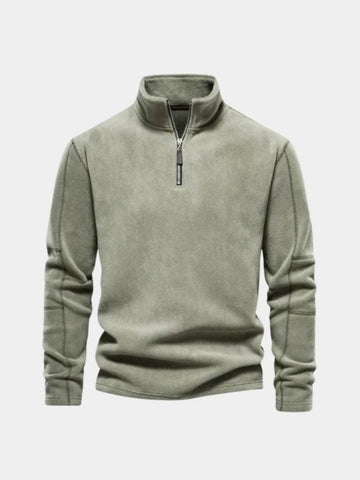 Adam | Men's Zip Up Mock Neck Relaxed Cardigan